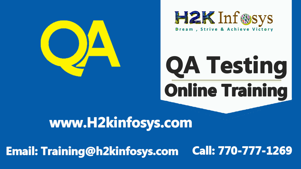 QA Training Online with Real Time Projects