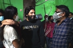 Gunasekhar, Allu Arjun film updates, allu arjun pays a surprise visit for his daughter, Allu arha