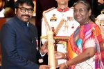 Chiranjeevi Padma Vibhushan, Chiranjeevi award, chiranjeevi receives padma vibhushan, Trisha