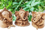 eco friendly Ganesh idol, Ganesh chaturthi, how to make eco friendly ganesh idol from clay at home, Lord ganesha