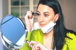 lips, skin, how to wear makeup with a facemask, Hair color