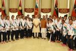 Rio Olympics-bound athletes, Narendra Modi, modi meets rio olympics bound athletes, Narinder batra