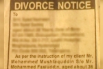 Saudi Arabia, S Gangadhar, now talaq through advertisements, Triple talaq