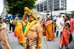 telangana community in London, bonalu festival in london, over 800 nris participate in bonalu festivities in london organized by telangana community, Handloom