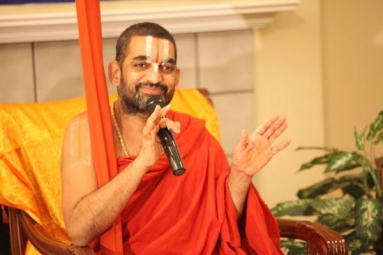 Githa Jayanthi with HH Sri China Jeeyar Swamji in Dallas